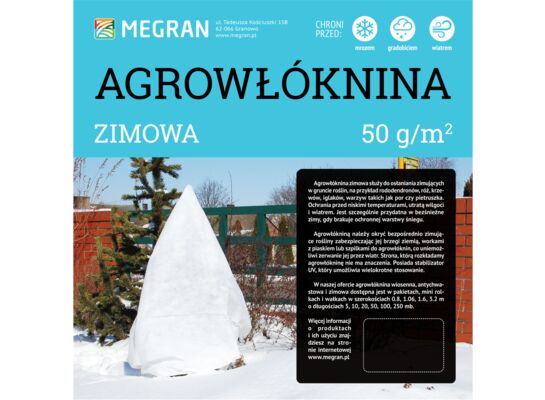 Agrowłóknina zimowa 50 g/m² 3,20 m x 20 mb