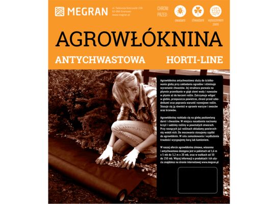 Agrowłóknina antychwastowa HORTI-LINE brązowa 1,60 m x 10 mb