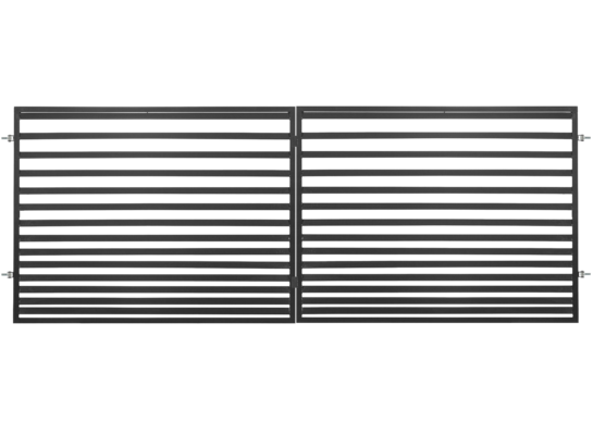 Brama dwuskrzydłowa Daniel ocynk czarny struktura 400 x 150 cm Polbram