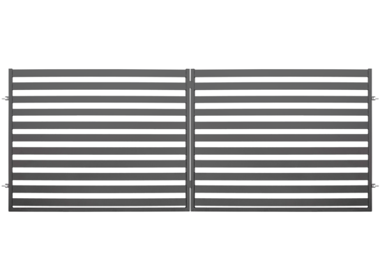 Brama dwuskrzydłowa Dorian ocynk antracyt struktura 400 x 150 cm Polbram