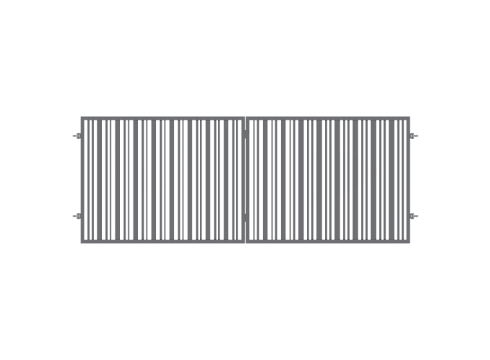 Brama dwuskrzydłowa Eryk ocynk antracyt struktura 400 x 150 cm Polbram