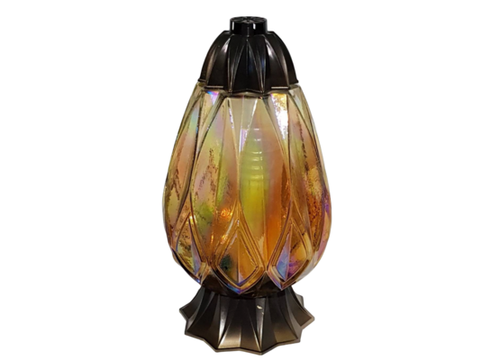 Znicz szklany z wkładem bursztyn mix 34,5 cm 180 g