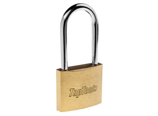 Kłódka z długim jarzmem 50 mm, 2 klucze Top Tools