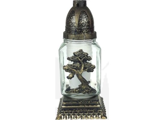 Znicz szklany Drzewo 24,5 cm CIECIERSKI