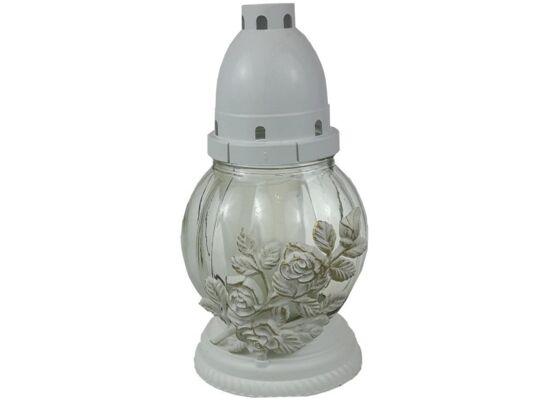 Znicz szklany Różyczki 21 cm CIECIERSKI