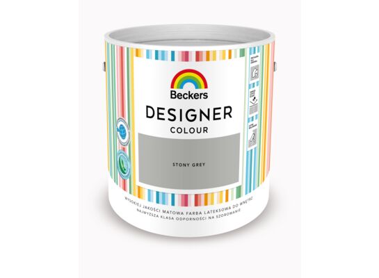 Farba lateksowa Beckers Designer Colour Stony Grey 2,5 l