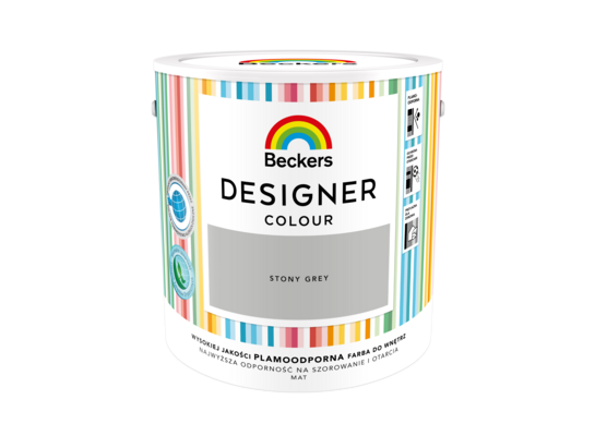 Farba lateksowa Beckers Designer Colour Stony Grey 2,5 l