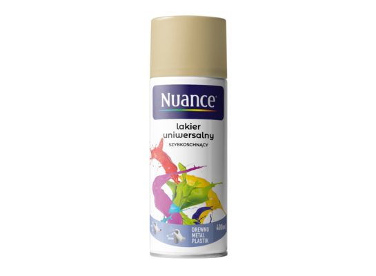 Lakier uniwersalny 1001 beżowy połysk 400 ml Nuance