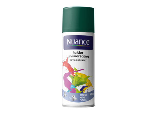 Lakier uniwersalny 6005 ciemnozielony połysk 400 ml Nuance