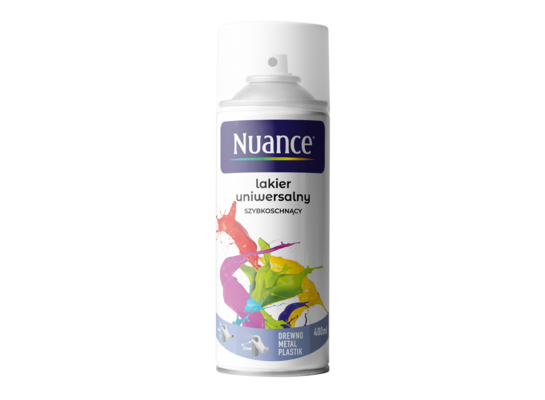 Lakier uniwersalny bezbarwny połysk 400 ml Nuance