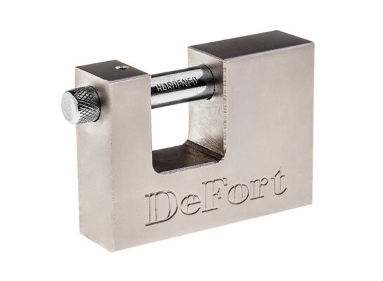 Kłódka trzpieniowa 70 mm, 3 klucze DEFORT