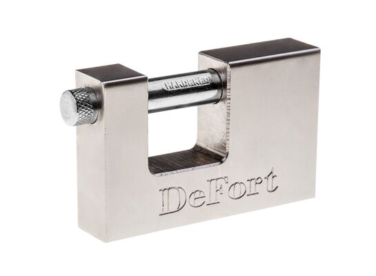 Kłódka trzpieniowa 90 mm, 3 klucze DEFORT