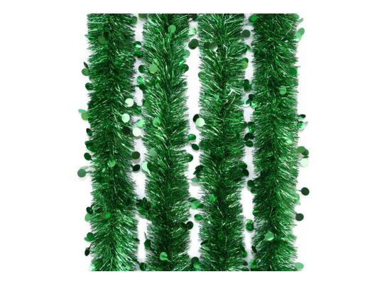 Girlanda z aplikacjami zielona Ø8 cm, 2 m 