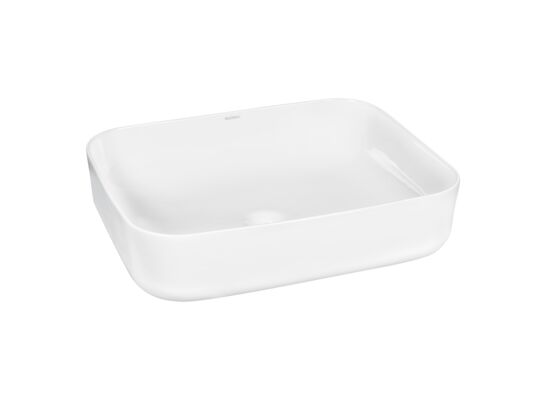 Umywalka nablatowa prostokątna KR-384 biała KERRA