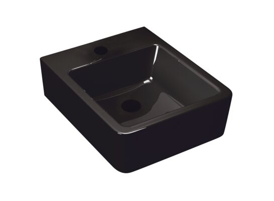 Umywalka nablatowa/podwieszana THOR 24 czarna KERRA