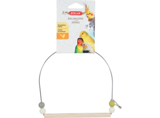 Huśtawka z drewnianą żerdką na metalowym uchwycie ZOLUX