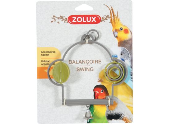 Huśtawka plastikowa z zabawkami i dzwoneczkiem ZOLUX