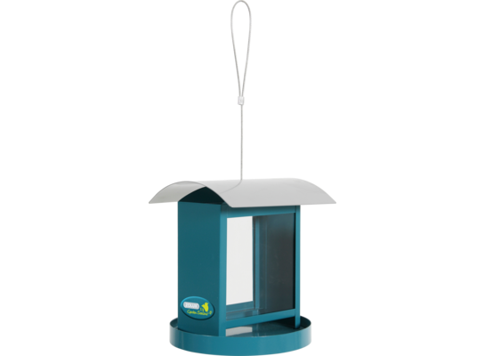 Karmnik prostokątny z metalowym daszkiem niebieski ZOLUX