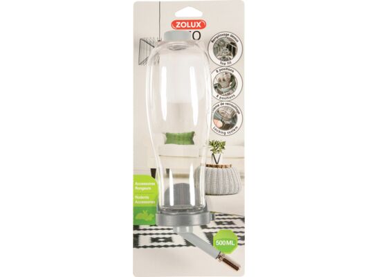 Poidełko dla gryzoni napełniane od góry 500 ml szary ZOLUX