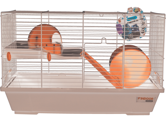 Klatka INDOOR 50 cm dla chomika szary/niebieski ZOLUX