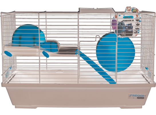 Klatka INDOOR 50 cm dla chomika szary/pomarańczowy ZOLUX