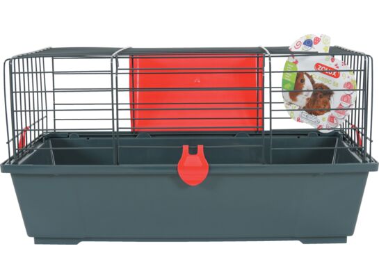 Klatka CLASSIC 58 cm szary/czerwony ZOLUX