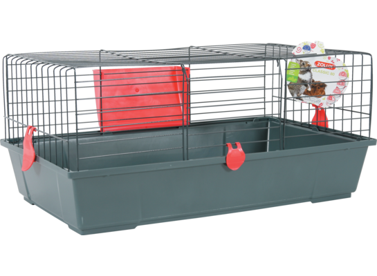 Klatka CLASSIC 80 cm szary/czerwony ZOLUX