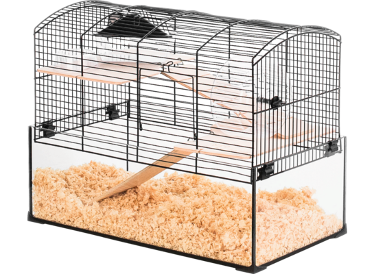 Klatka Neo Panas mała ze szklaną kuwetą czarny ZOLUX