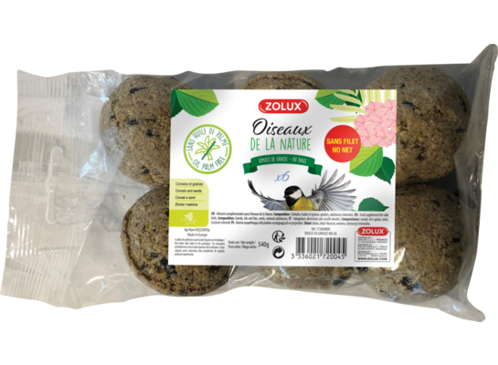 Kule tłuszczowe 6 sztuk 540 g ZOLUX