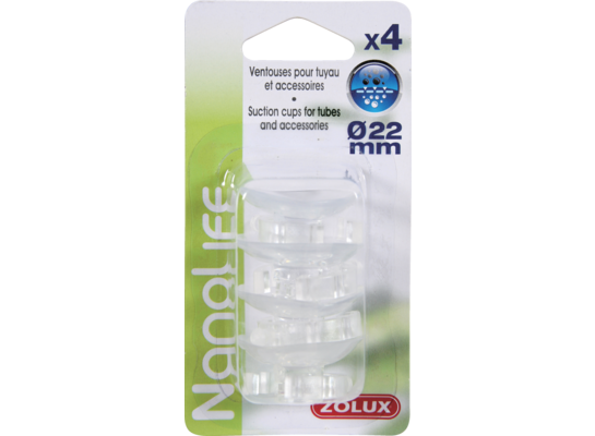 Przyssawki duże do rurek, akcesoriów i grzałek średnica 22 mm 4 sztuki ZOLUX
