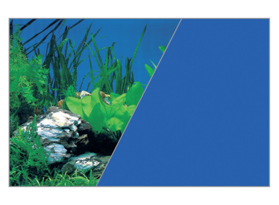 Tło akwariowe dwustronne 50 x 80 cm rośliny skała/niebieskie ZOLUX