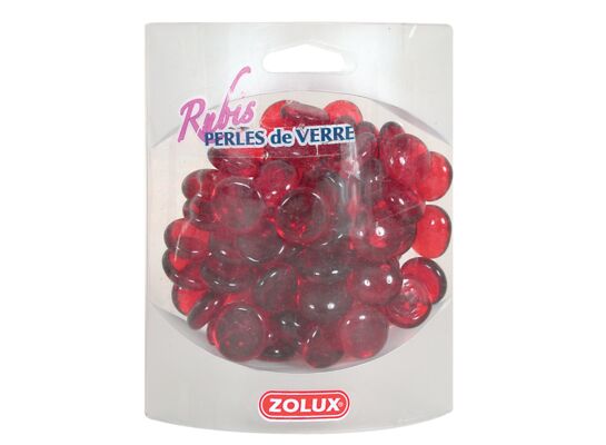 Perełki szklane rubinowe ZOLUX