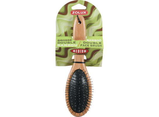 Szczotka podwójna "Bamboo" średnia ZOLUX