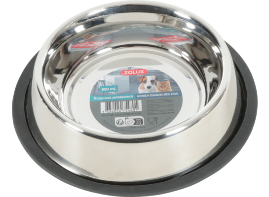 Miska Inox na gumie 19,5 cm 0,55 l ZOLUX