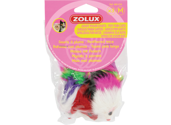 Myszki z piórami 3 sztuki ZOLUX