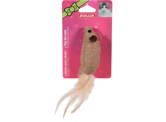Zabawka dla kota - mysz z piórkiem 4 cm ZOLUX