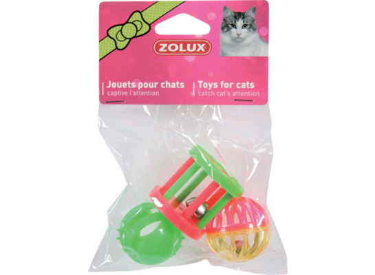 Zabawka dla kota - zestaw 3 zabawek różnych 4 cm ZOLUX