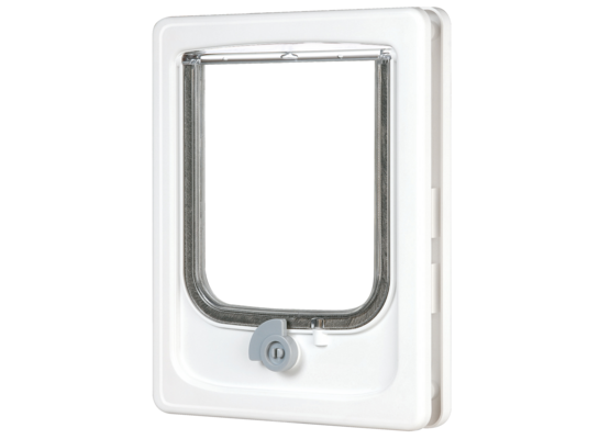 Drzwiczki dla kota do drzwi drewnianych białe ZOLUX