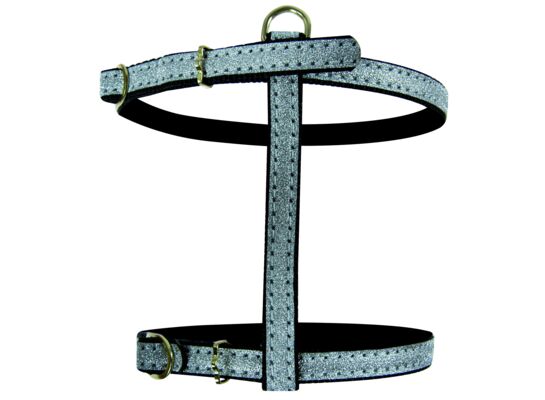 Szelki regulowane połyskujące – czarny ZOLUX