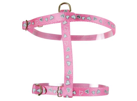 Szelki odblaskowe "Serce" – różowy ZOLUX