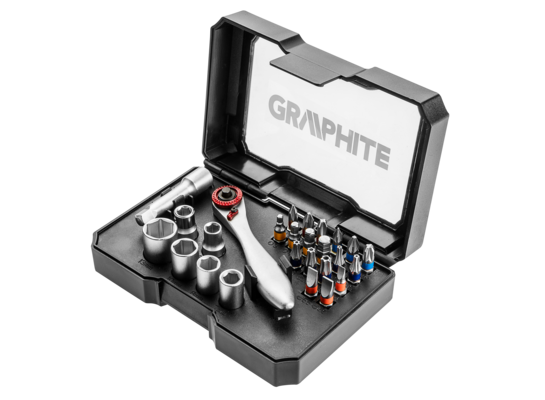 Zestaw bitów, 26 sztuk GRAPHITE