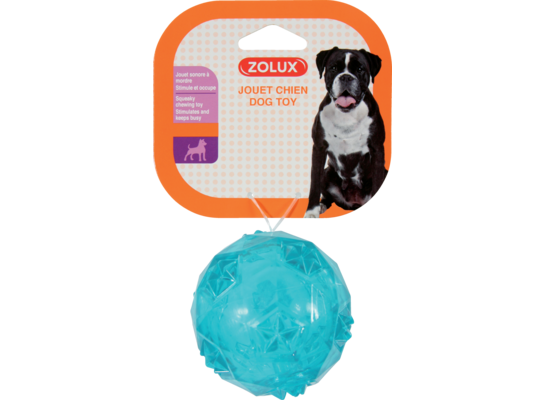 Zabawka TPR POP piłka 7,5 cm turkusowy ZOLUX