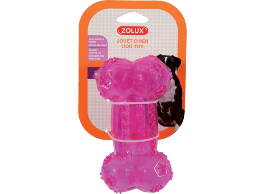 Zabawka TPR POP kość 14 cm różowy ZOLUX