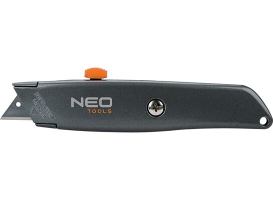 Nóż z ostrzem trapezowym, metalowy korpus NEO