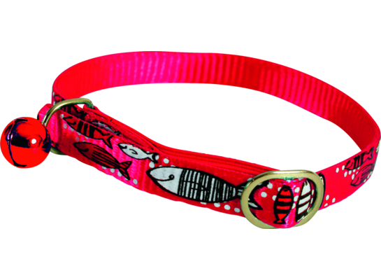 Obroża nylonowa dla kota Sardine 30 cm czerwony ZOLUX