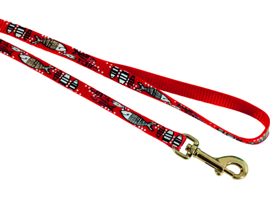 Smycz nylonowa dla kota SARDINE 1 m czerwony ZOLUX