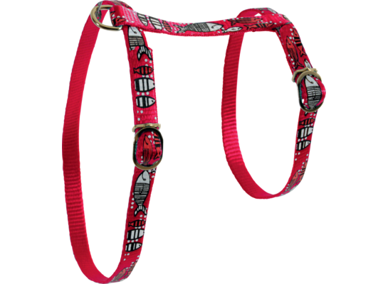 Szelki nylonowe dla kota SARDINE 10 mm czerwony ZOLUX