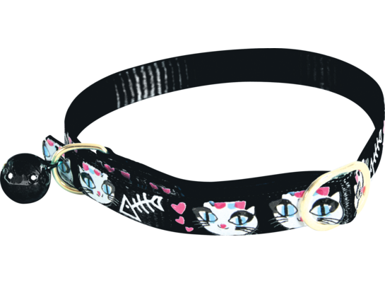 Obroża nylonowa dla kota LadyCat 30 cm czarny ZOLUX