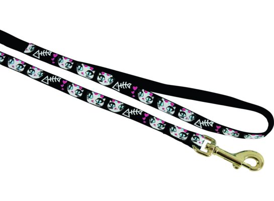 Smycz nylonowa dla kota LADYCAT 1 m czarny ZOLUX