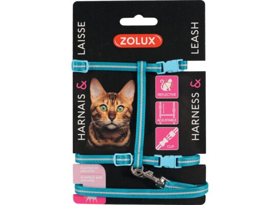 Zestaw spacerowy dla kota - niebieski ZOLUX